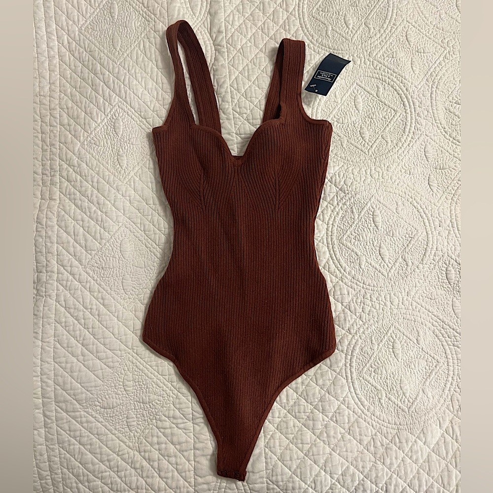 Abercrombie Maroon Knit Bodysuit - NWT